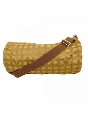 Chanel Shoulder Bag New Travel Nylon Khaki Silver